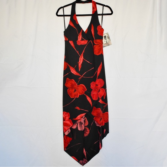 Deadstock Rampage Floral High Low Y2K Cocktail Dress - Picture 2 of 5
